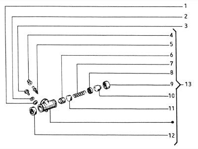 Rear wheel brake cylinder